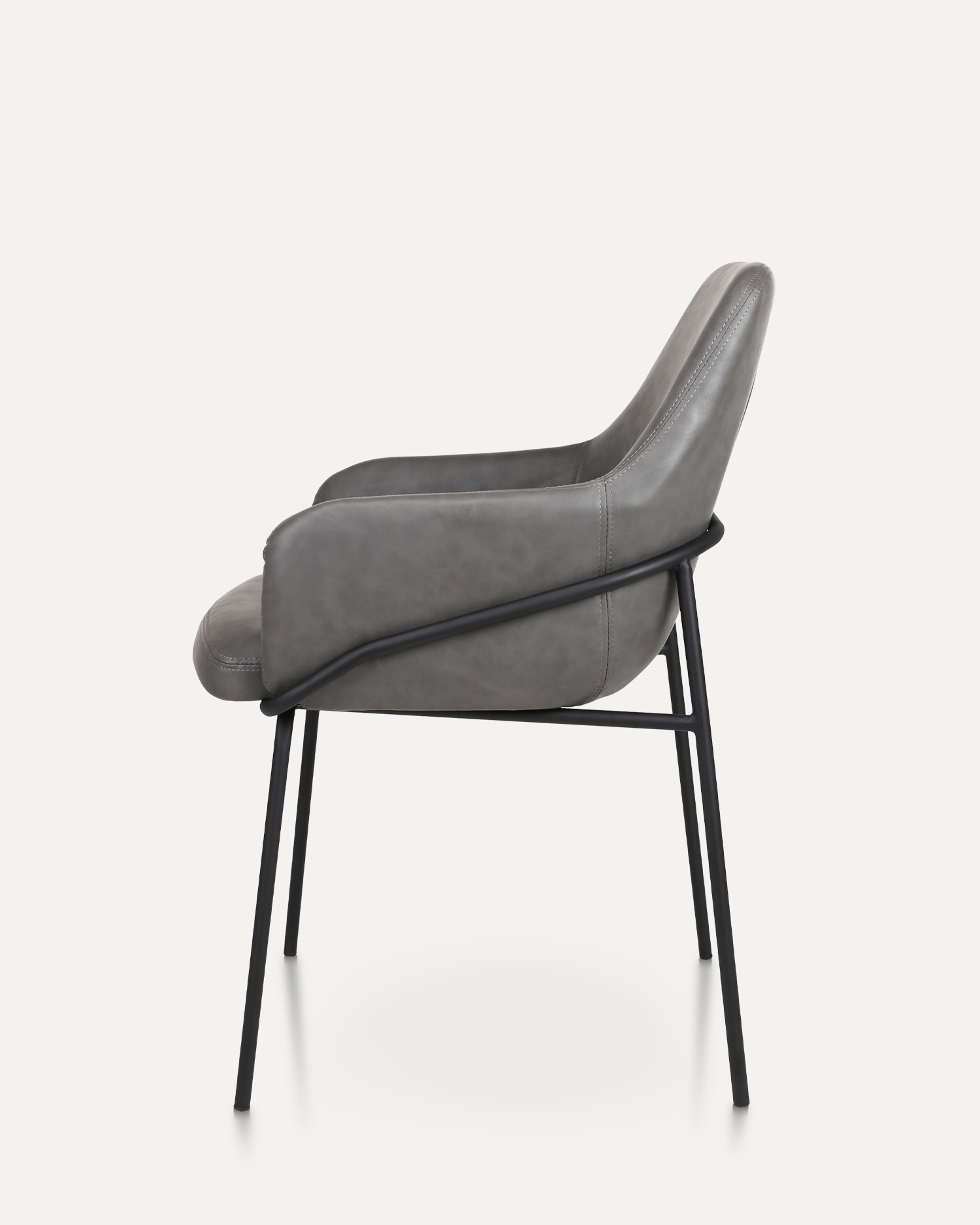 Lærstol med arm Lærstol med arm